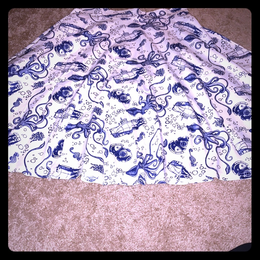 RockSteady retro swing skirt sz:L